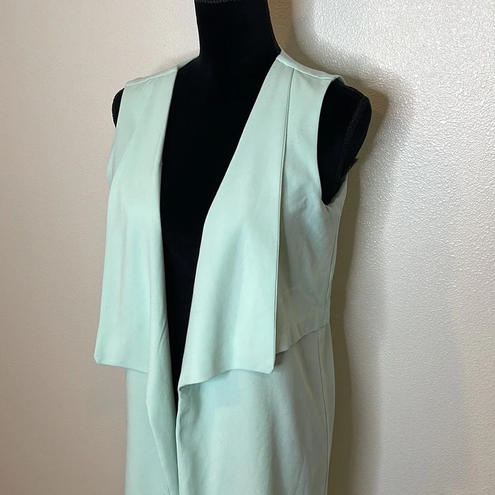 GNW Open Drape Front Sleeveless Cardigan Coat Small - Picture 3 of 6